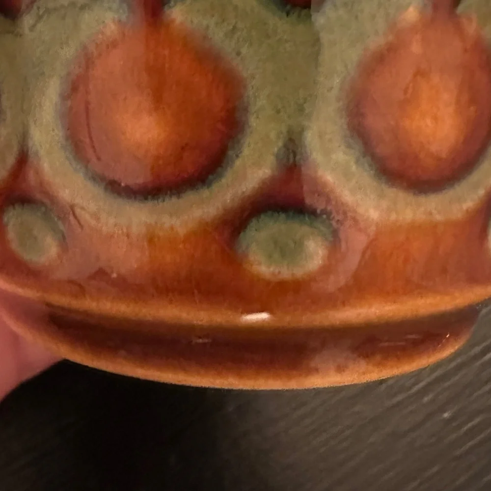 VTG Hornsea Brontë ceramic pattern olive oil / vinegar mini cruet jug MCM